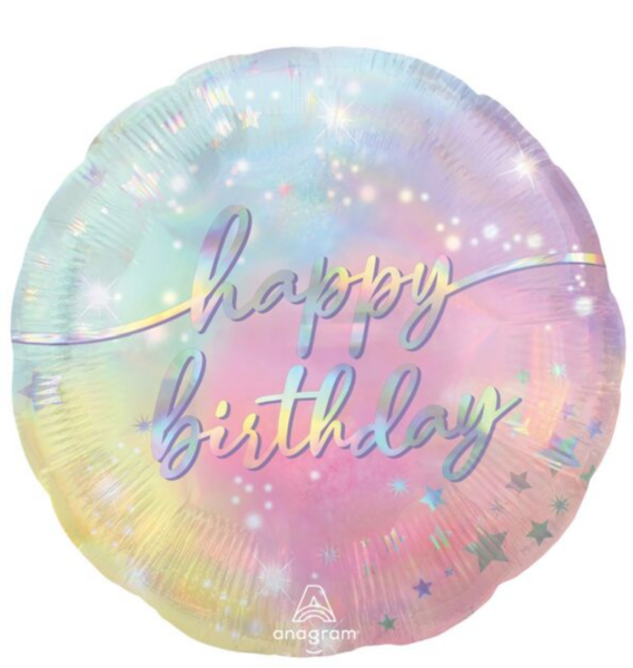 XL Jumbo Folienballon - Happy Birthday, pastellfarben - 71cm